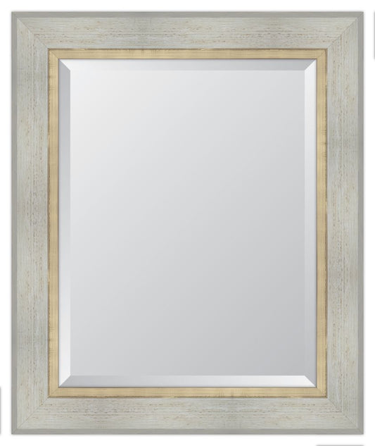 4" White Catalina Resin Frame Mirror