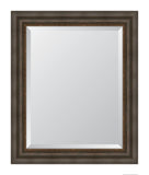 3 3/8" Bronze with Gold Lip Reverse Curve Resin Frame Mirror