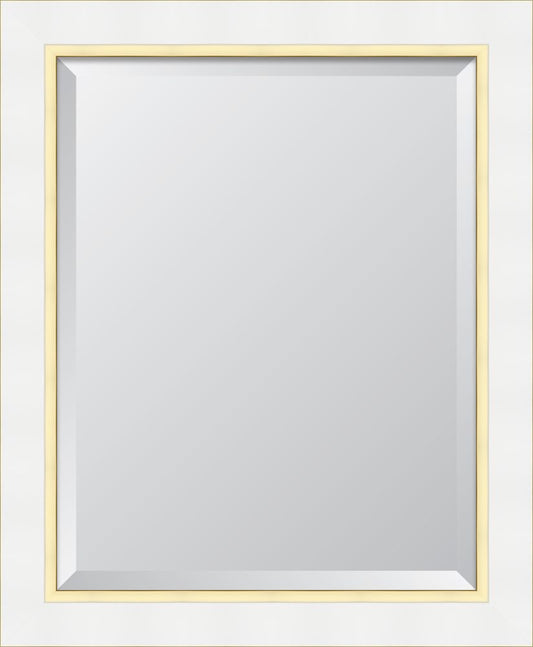 3" Flat White with Gold panel