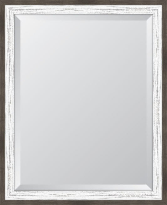 Farmhouse Brown and White Mirror