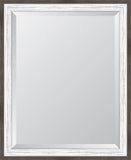 Farmhouse Brown and White Mirror