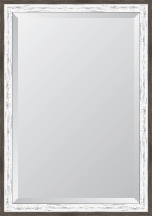 Farmhouse Brown and White Mirror