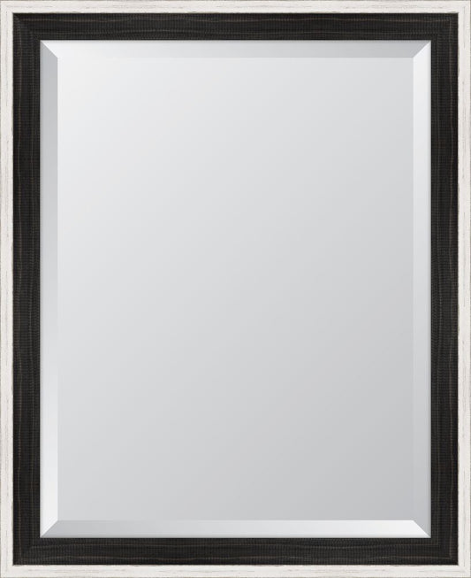 Country White and Charcoal Mirror
