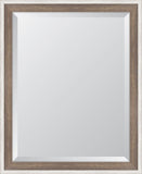 Country White and Brown Mirror