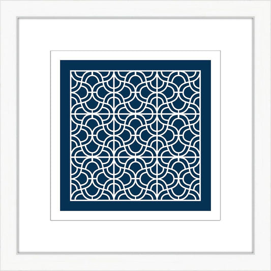 Navy Geometrics in white III