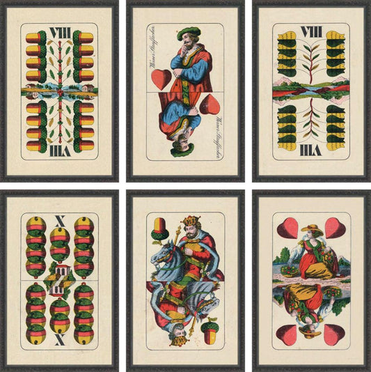 European Playing Card Set of 6