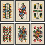 European Playing Card Set of 6