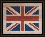 UNION JACK ON ANTIQUE BURLAP
