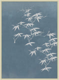 Asian leaves Silhouettes Stillwater Blue II