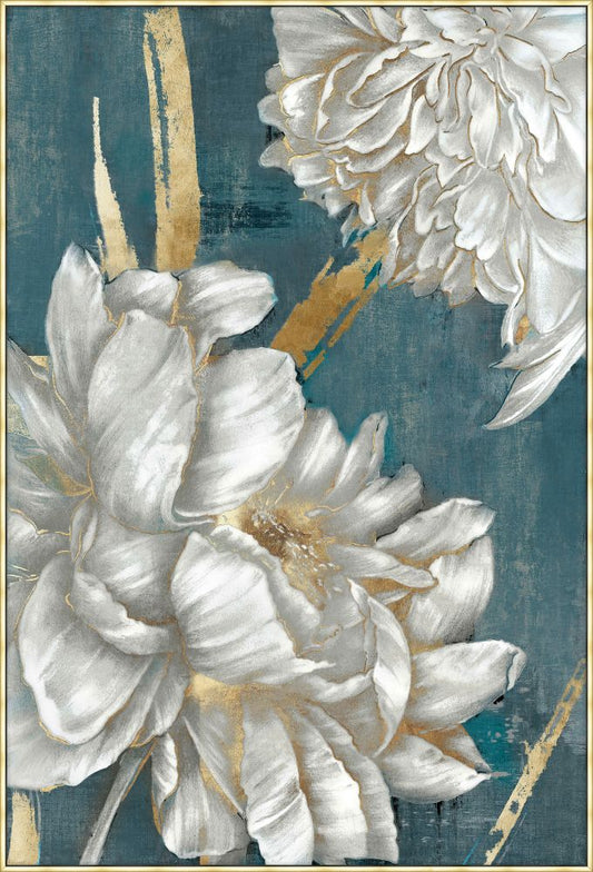 Golden Grace in Blue I on Canvas