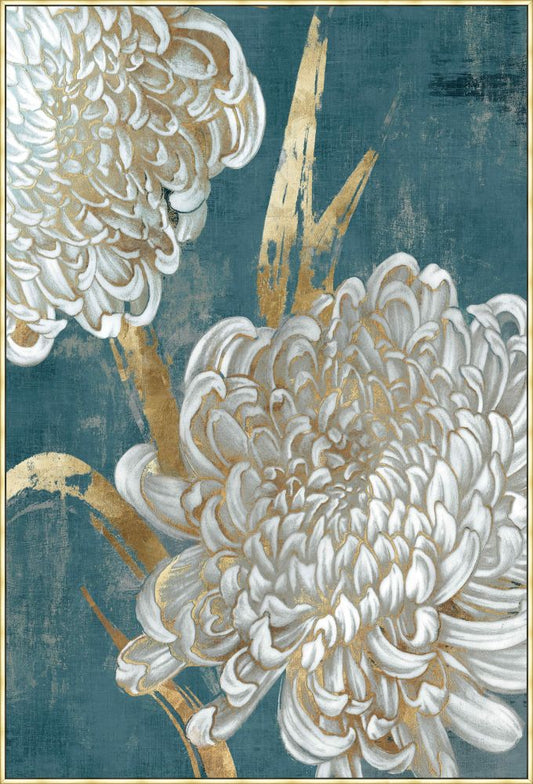 Golden Grace in Blue II on Canvas