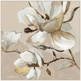 White Magnolia Branch II on Canvas