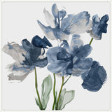 Blue Floral Radiance II on Canvas
