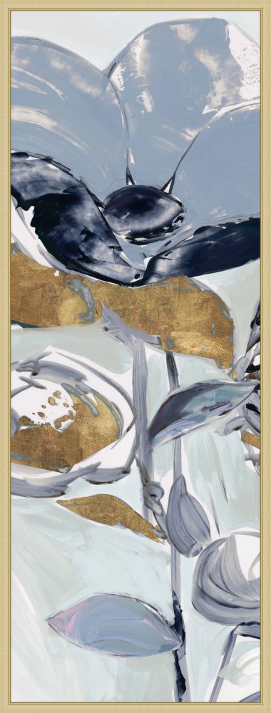 Blue Floral Dance I on Canvas