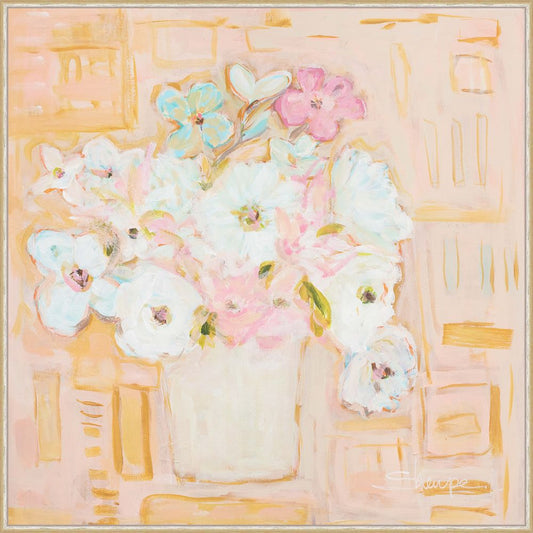Flowers in a Pot on Canvas