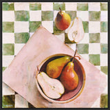 Pears in a Bowl on canvas