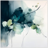 Watercolor Green Symphony I on Canvas