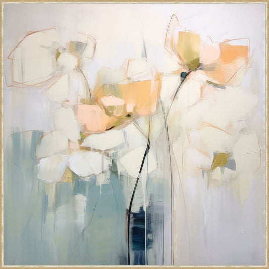 Abstract Muted Floral II on Canvas