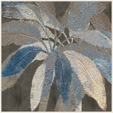 Golden Blue Palms II on Canvas