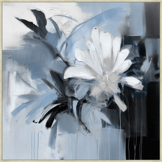 Serenade in Blue Petals II on Canvas