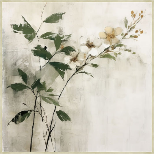 Green Botanical Expression I on Canvas