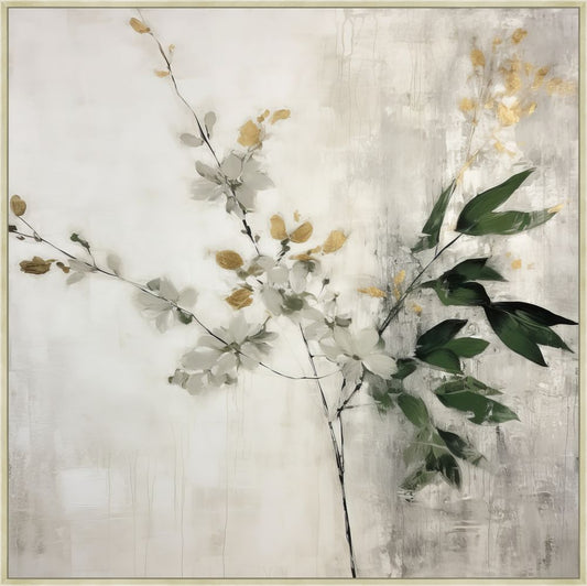 Green Botanical Expression I on canvas