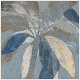 Golden Blue Palms IV on Canvas