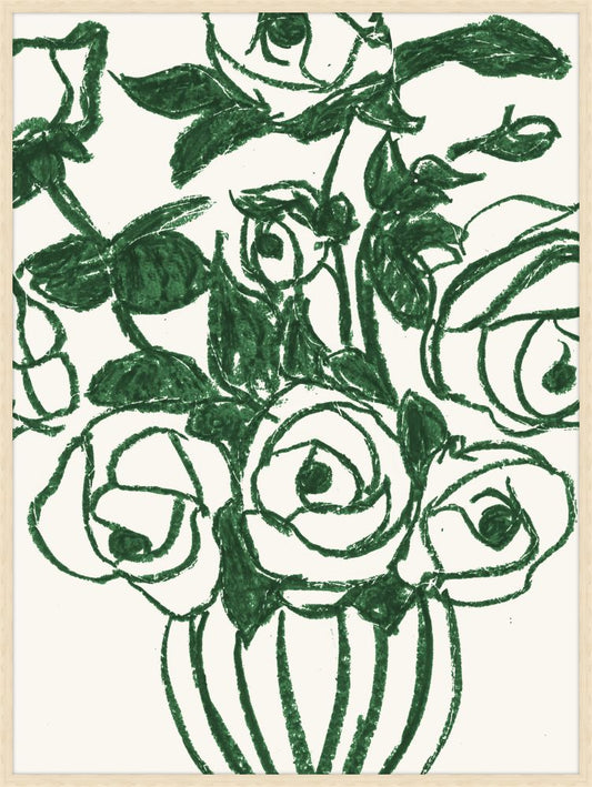 Pastel Bouquet in Green Grande I