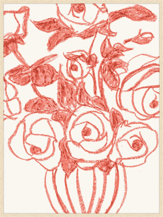 Pastel Bouquet in Coral Grande I