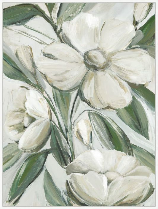 Pearly Petals II on Canvas