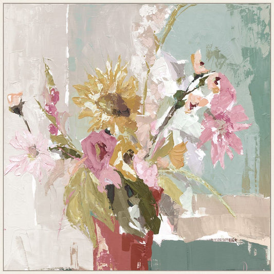 Sunflower Vase on Canvas