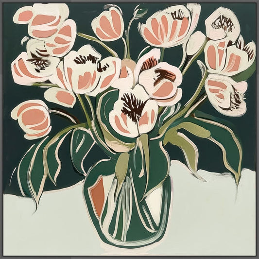 Burning Petals I on Canvas Grande