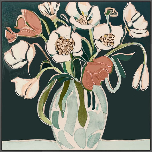 Burning Petals II on Canvas Grande