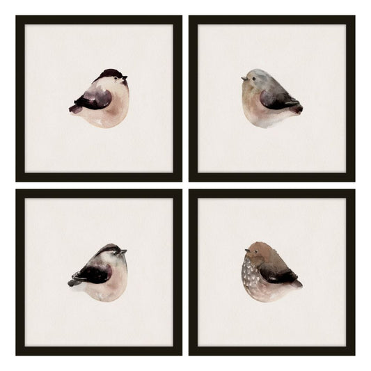 Plump Birds, Set of 4