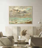 The Coast at Trouville, c. 1865-1900 - imitator of Eugene Boudin Canvas