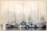 Sailboats in Fog on Canvas
