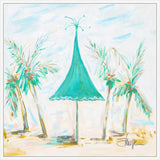 Green Blue Tiki on Canvas