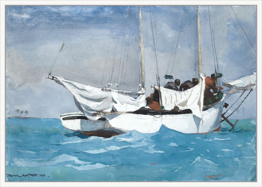 Stowing Sail on Canvas