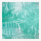 Swimming Fish in  Miami Teal  I