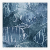 Swimming Fish in Deep Sea Blue I