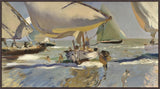 Boats on the Shore, Joaquin Sorolla, 1909 on Canvas
