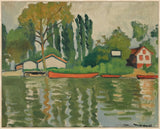 Les Peupliers A Vilennes, Albert Marquet, 1911 on Canvas