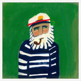 Red Stripe Caped Sailer on Canvas