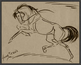 Prancing Horse on Canvas Jane Travis 1944