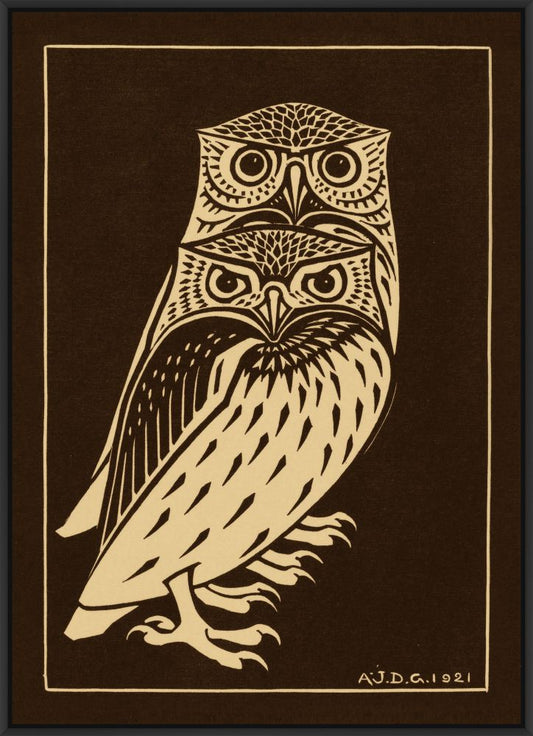 Two Owls, Julie de Graag, 1921 on Canvas