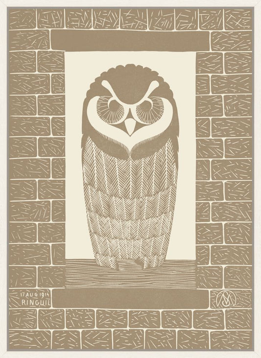 Ring Owl in Café Au Lait, Samuel Jessurun de Mesquita, 1914 on Canvas