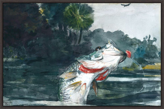 Life-sized Bass on Canvas