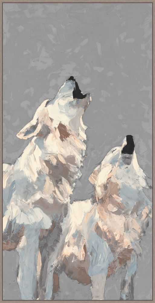 Howling Wolves on Canvas