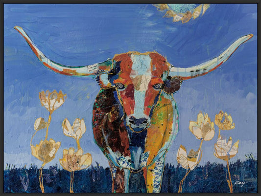 Skyline Longhorn on Canvas