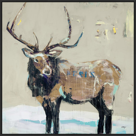 Winter Elk on Canvas